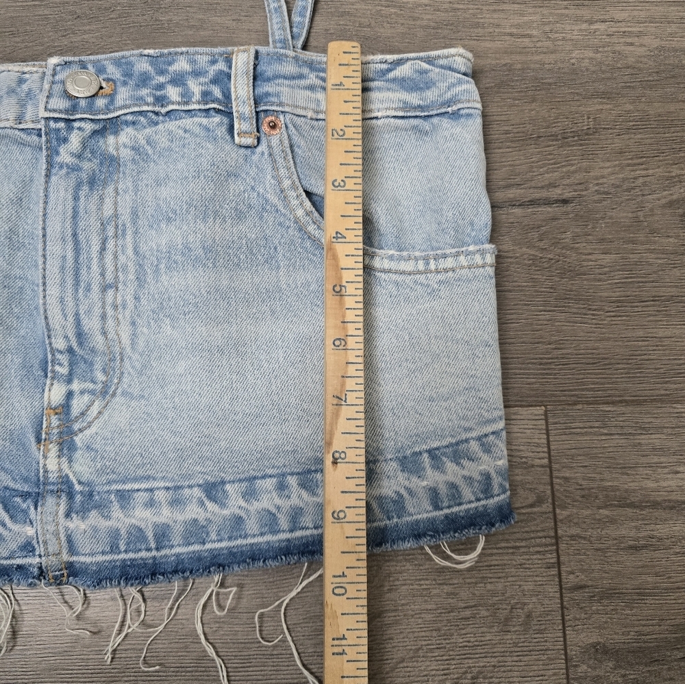 Zara Cropped Spahgetti Strap Denim Top Womens Size Small - Picture 6 of 10